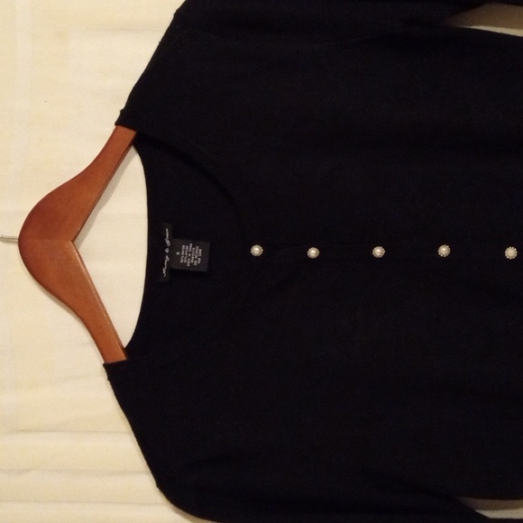 Cardigan Sweater w/ Pearl-like Buttons - Small - Picture 2 of 5